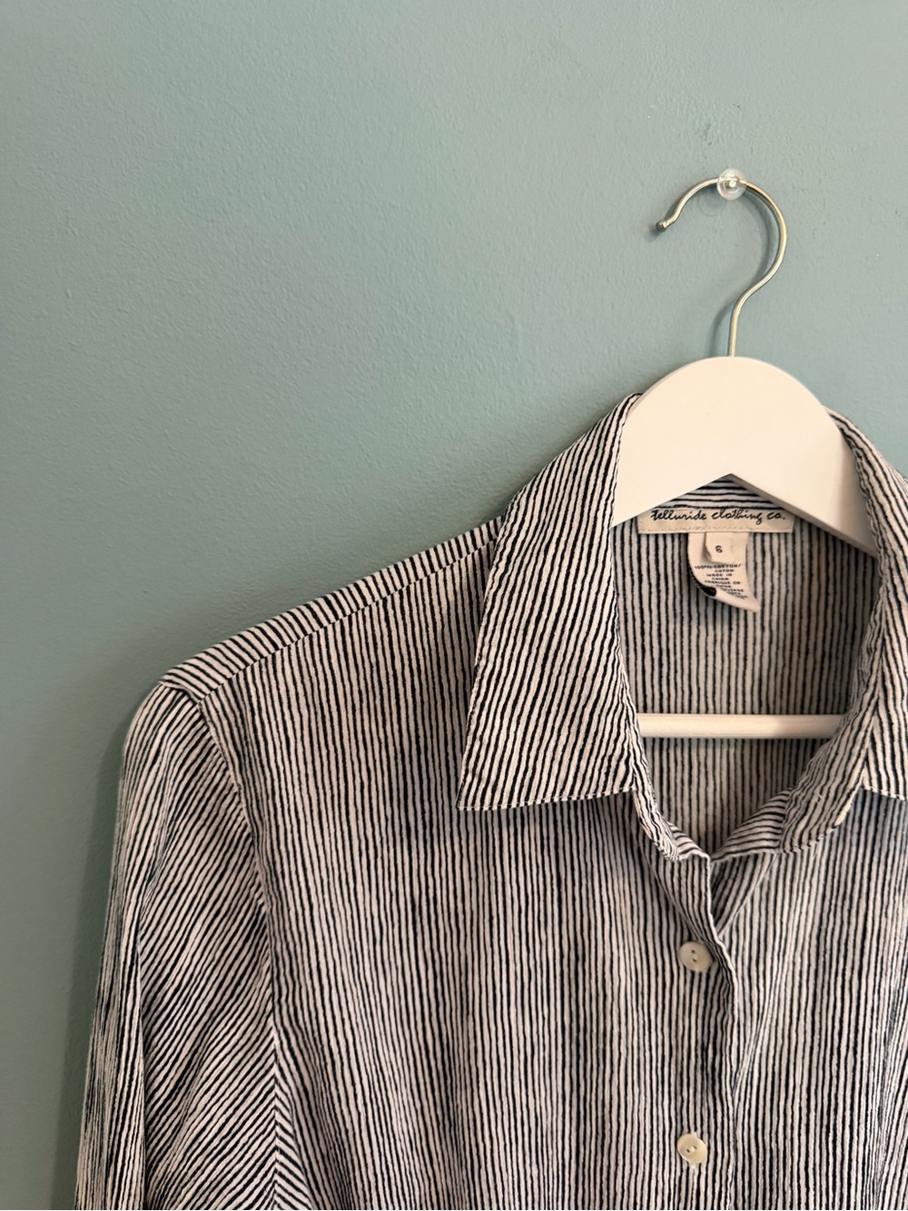100% Cotton Telluride Clothing Co Striped Button-Up Shirt